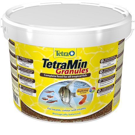 Tetra Min Granules 10 л. (гранулы) основной корм для всех видов рыб