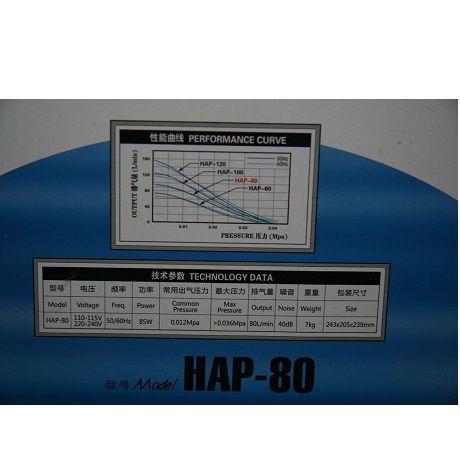 Hailea HAP-80 мембранный компрессор для пруда и септика