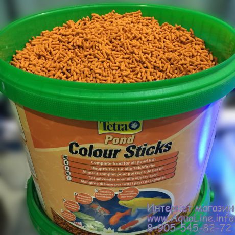 Tetra Pond Color Sticks 10 л. (ведро) специальный корм для яркой окраски рыбы