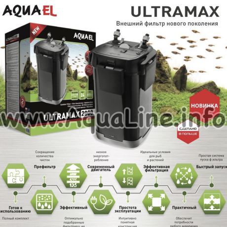 Внешний фильтр для аквариума ULTRAMAX 1500 (AquaEL)