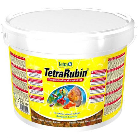 Tetra Rubin 10 л. (хлопья) основной корм для окраса всех видов рыб