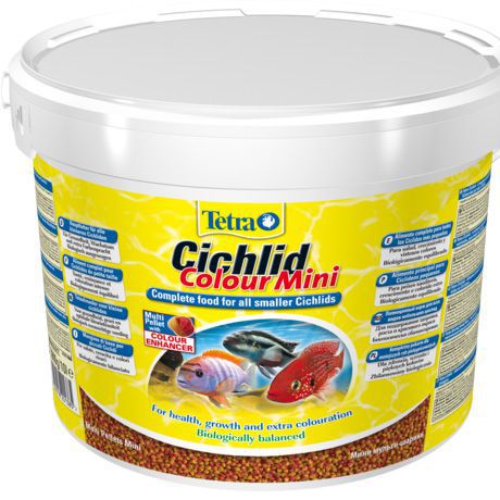 Tetra Cichlid Colour Mini 10 л. (мел.шарики) полноценный корм для всех видов цихлид